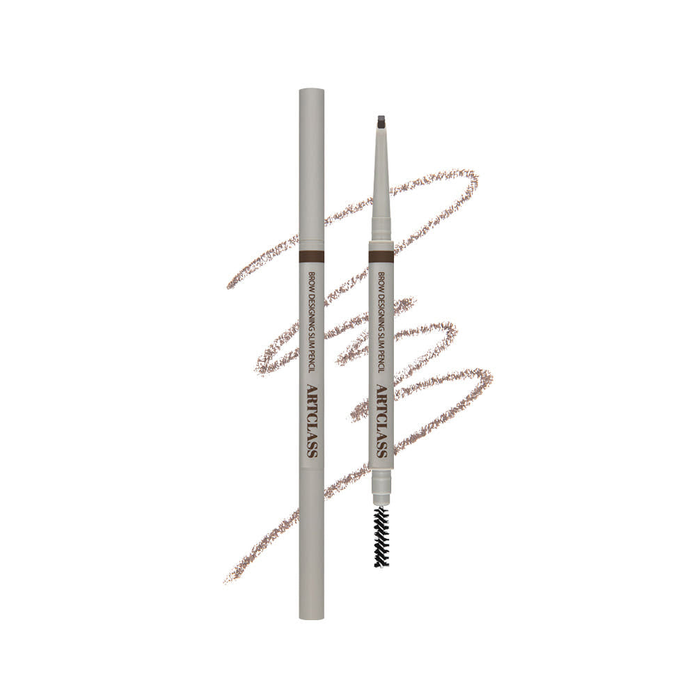 ProtoClinical k-beauty [TOO COOL FOR SCHOOL] Brow Designing Slim Pencil 0.04g (3colors) single slim brow pencil centered upright in taupe on a light neutral background