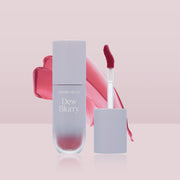 ProtoClinical k-beauty [TOO COOL FOR SCHOOL] Dew Blurry Tint 4g (10 Colors) lineup with multiple pastel lip tint tubes, two open doe-foot applicators, and rosy tint visible in frosted bottles