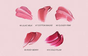 ProtoClinical k-beauty [TOO COOL FOR SCHOOL] Dew Blurry Tint 4g (10 Colors) horizontal swatch graphic with pink shade panels and a pale blush background