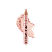 ProtoClinical k-beauty [TOO COOL FOR SCHOOL] Frottage Pencil 1.1g single slim pencil centered vertically on a light background with soft beige and taupe tones
