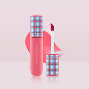 ProtoClinical k-beauty [TOO COOL FOR SCHOOL] Glossy Blaster Tint 3.4g (9colors) single upright pink lip tint silhouette on a pale blue and blush background