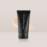 ProtoClinical k-beauty [TOO COOL FOR SCHOOL] Jean George Llong Sun Block 50ml SPF 50+ PA+++ upright black sunscreen tube with a beige cream swatch on a pale beige background
