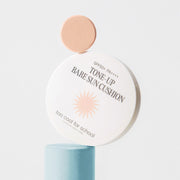 ProtoClinical k-beauty [TOO COOL FOR SCHOOL] Tone-Up Bare Sun Cushion SPF50+PA++++ 15g single sun cushion packaging on a clean white background.