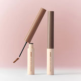 ProtoClinical k-beauty peripera Speedy Skinny Brow Mascara 3g single brown brow mascara tube centered upright on a pale pink background