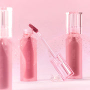 ProtoClinical k-beauty peripera Water Bare Tint 3.7g #15~17 shown in a pink product detail graphic with rose swatch blocks, dark tint tube shapes, and pale blue-green corner accents