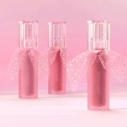 ProtoClinical k-beauty peripera Water Bare Tint 3.7g #15~17 shown in a pink product detail graphic with rose swatch blocks, dark tint tube shapes, and pale blue-green corner accents