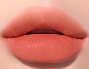 ProtoClinical k-beauty [PERIPERA] Ink Airy Velvet (AD) 4g (#7,#8,#31~#35) shown in a coral-red shade detail graphic with rectangular color swatches, dark tint shapes, and pale green corner accents