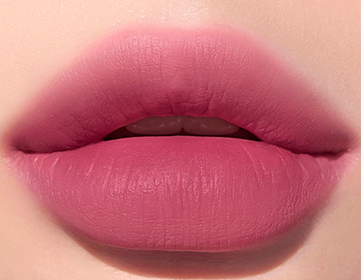 ProtoClinical k-beauty [PERIPERA] Ink Airy Velvet (AD) 4g (#7,#8,#31~#35) shown in a coral-red shade detail graphic with rectangular color swatches, dark tint shapes, and pale green corner accents