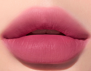 ProtoClinical k-beauty [PERIPERA] Ink Airy Velvet (AD) 4g (#7,#8,#31~#35) shown in a coral-red shade detail graphic with rectangular color swatches, dark tint shapes, and pale green corner accents