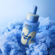 ProtoClinical k-beauty Mamonde Calming Shot Azulene Ampoule 50ml blue product graphic with deep blue shading on a light background