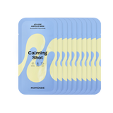 ProtoClinical k-beauty Mamonde Calming Shot Azulene Ampoule Mask 23ml X 10ea pale blue rounded product graphic on a light background