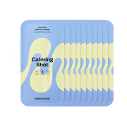 ProtoClinical k-beauty Mamonde Calming Shot Azulene Ampoule Mask 23ml X 10ea pale blue rounded product graphic on a light background