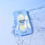 ProtoClinical k-beauty Mamonde Calming Shot Azulene Ampoule Mask 23ml X 10ea pale blue product graphic with soft vertical shading on a light background