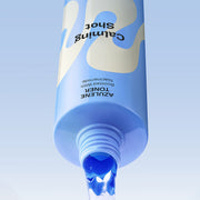 ProtoClinical k-beauty Mamonde Calming Shot Azulene Toner 300ml blue product graphic with a deeper blue vertical center on a light background