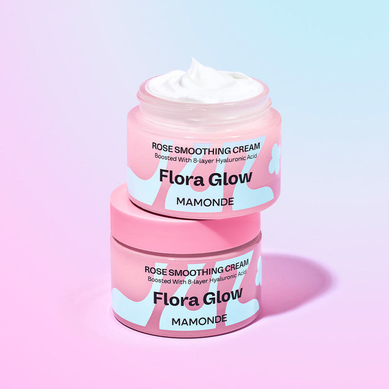 ProtoClinical k-beauty magenta beauty product silhouette on a pastel background.