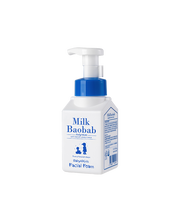 ProtoClinical k-beauty BIOKLASSE MILK BAOBAB Baby & Kids Facial Foam 300ml single pump facial foam bottle with baby care label on a clean white background