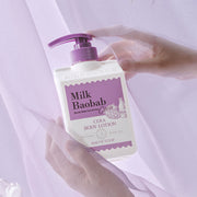 BIOKLASSE Milk Baobab Cera Body Lotion 600ml #Mauve Tulip by ProtoClinical shown in body lotion packaging on a clean background for a k-beauty body care routine.