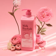 BIOKLASSE MILK BAOBAB CERA Body Wash 1200ml #Peony Musk by ProtoClinical shown in body wash packaging on a clean background for a k-beauty body care routine.