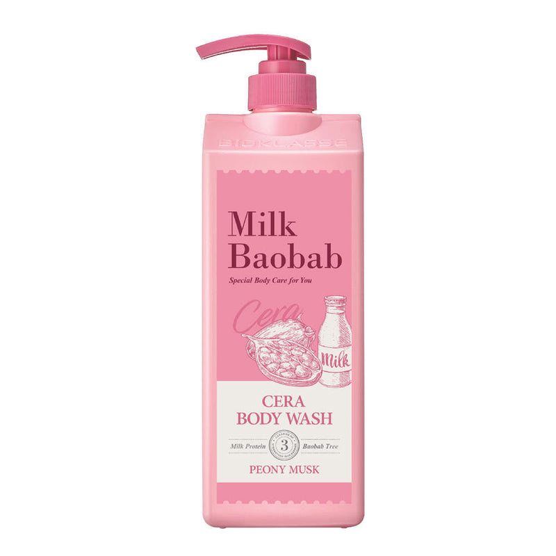 BIOKLASSE MILK BAOBAB CERA Body Wash 1200ml #Peony Musk by ProtoClinical shown in body wash packaging on a clean background for a k-beauty body care routine.