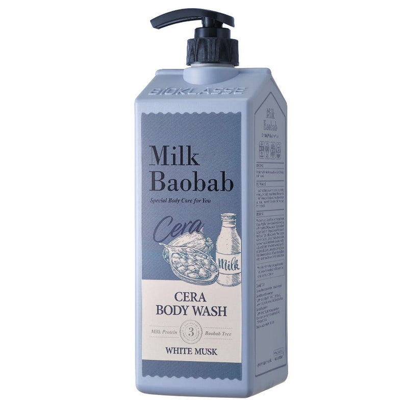 BIOKLASSE MILK BAOBAB CERA Body Wash 1200ml #White Musk by ProtoClinical shown in body wash packaging on a clean background for a k-beauty body care routine.