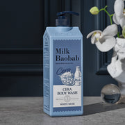 BIOKLASSE MILK BAOBAB CERA Body Wash 1200ml #White Musk by ProtoClinical shown in body wash packaging on a clean background for a k-beauty body care routine.