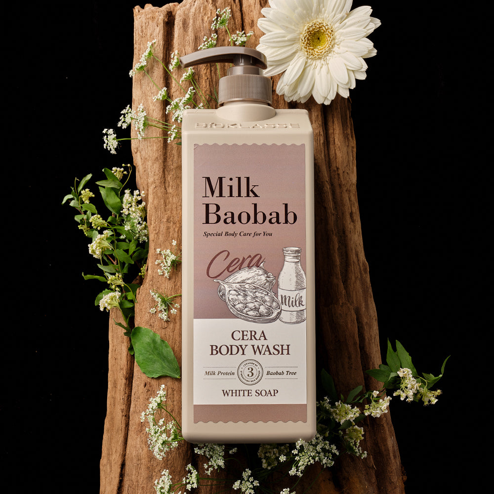 BIOKLASSE MILK BAOBAB CERA Body Wash 1200ml #White Soap by ProtoClinical shown in body wash packaging on a clean background for a k-beauty body care routine.