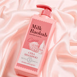 ProtoClinical k-beauty BIOKLASSE MILK BAOBAB CERA Hair Shampoo 1200ml #Flora Bouquet in a single shampoo bottle packshot on a white background