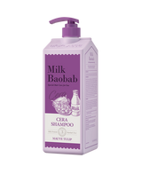 ProtoClinical k-beauty BIOKLASSE MILK BAOBAB Cera Hair Shampoo 1200ml #Mauve Tulip single upright shampoo bottle on a white background.
