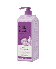 ProtoClinical k-beauty BIOKLASSE MILK BAOBAB Cera Hair Shampoo 1200ml #Mauve Tulip single upright shampoo bottle on a white background.