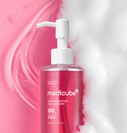 ProtoClinical k-beauty soft pink beauty graphic with aqua side accents on a light background.