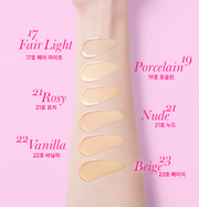 ProtoClinical k-beauty soft pink and rose beauty graphic on a light background.
