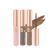 ProtoClinical k-beauty BANILA CO Smudge Out Detail Browcara 4g single slim brown browcara tube centered on a pale mint and cream background