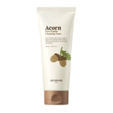 ProtoClinical k-beauty SKINFOOD Acorn Pore Peptide Cleansing Foam 150ml single beige cleanser tube standing upright on a clean white background