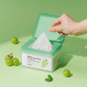 ProtoClinical k-beauty SKINFOOD Shine Muscat Cica Daily Mask 270g/30ea single pale green daily mask pouch centered on a light green background