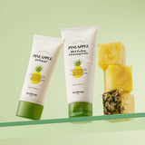 ProtoClinical k-beauty SKINFOOD Pineapple BHA Peeling Cleansing Foam 150ml single pale yellow cleanser tube standing upright on a white background with visible front label details