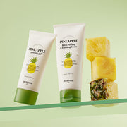 ProtoClinical k-beauty SKINFOOD Pineapple BHA Peeling Cleansing Foam 150ml single pale yellow cleanser tube standing upright on a white background with visible front label details