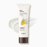 ProtoClinical k-beauty SKINFOOD Yuja C Tone Up Cream SPF50+ PA++++ 50ml single tone-up cream packaging on a clean white background