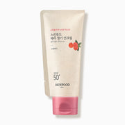 ProtoClinical k-beauty SKINFOOD Berry Glowing Sun Cream SPF50+ PA++++ 50ml single sun cream packaging shown in a centered square packshot.