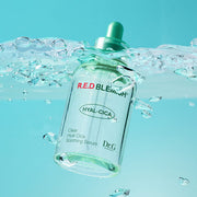 ProtoClinical k-beauty Dr.G RED BLEMISH Clear Hyal Cica Soothing Serum 50ml shown as wide aqua packaging with a teal center and a soft blue lower band on a light background