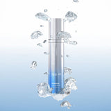 ProtoClinical k-beauty Dr.G RTX INTO SERUM Hyalshot 50ml shown as a pale white bottle silhouette with soft blue lower accents on a light background