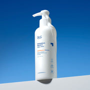 ProtoClinical k-beauty Dr.G Dermoisture Barrier.D Daily Lotion 300ml single bright blue lotion bottle silhouette on a light background with a pale center and beige lower accent