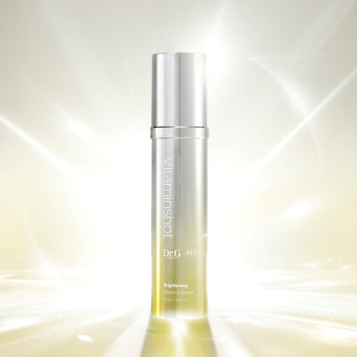 ProtoClinical k-beauty Dr.G RTX INTO SERUM Vitaminshot 50ml shown as a pale cream bottle silhouette with a soft taupe center on a light background