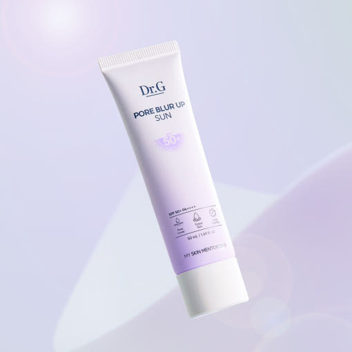 ProtoClinical k-beauty Dr.G PORE BLUR UP SUN SPF50+ PA++++ 50ml single upright sunscreen tube centered on a light background.