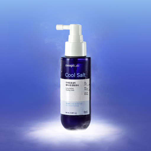 ProtoClinical k-beauty Dr.G Doopi Lab Cool Salt Long-lasting Cooling Tonic 100ml single upright cooling tonic bottle centered on a light background.