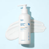 ProtoClinical k-beauty Dr.G Dermoisture Barrier.D Daily Lotion 200ml shown as a pale blue product close-up with a darker vertical center and soft beige side tones.