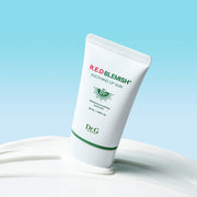 ProtoClinical k-beauty Dr.G RED BLEMISH Soothing Up Sun 50ml single sunscreen tube centered on a light background.