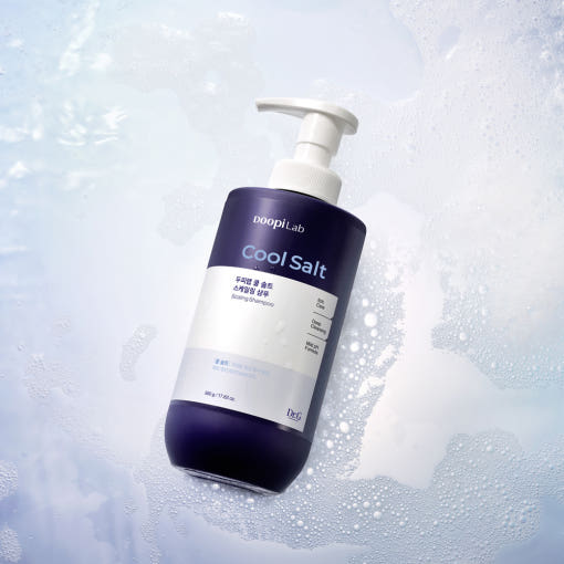 ProtoClinical k-beauty Dr.G Doopi Lab Cool Salt Scaling Shampoo 500ml single upright shampoo bottle centered on a light background.