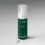 ProtoClinical k-beauty dark green beauty product silhouette on a pale lavender-gray background.