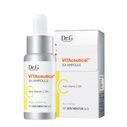 ProtoClinical k-beauty Dr.G VITA Ceutical 15+ Ampoule 15ml shown as paired pale gray product silhouettes on a light background.