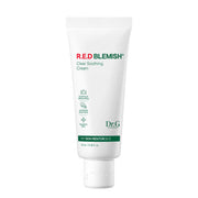 ProtoClinical k-beauty Dr.G RED BLEMISH Clear Soothing Cream 70ml (Tube Type) shown as paired pale gray product silhouettes on a light background.